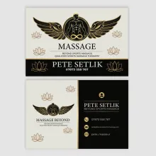 Front and back of my business card